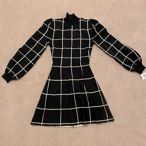 Long Sleeve Sweater Dress with Mock Neck